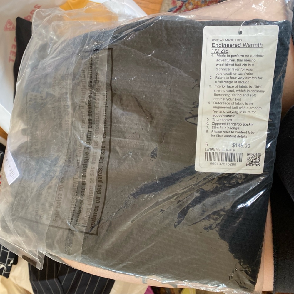 Lululemon Engineered Warmth 1/2 Zip Black